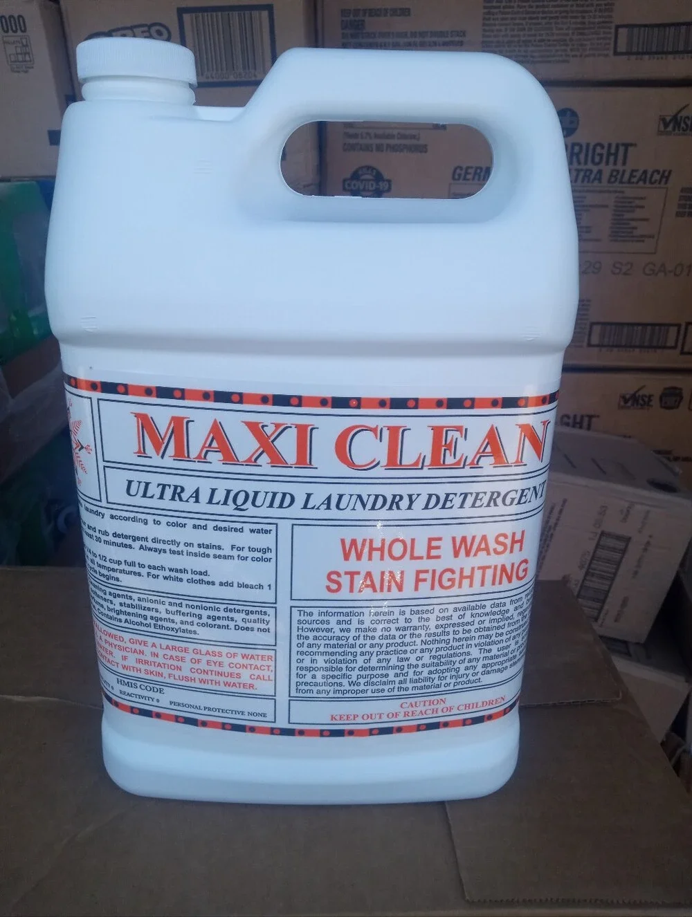 Maxi Clean Ultra Liquid Laundry Detergent With Stain fighter, 1 gallon